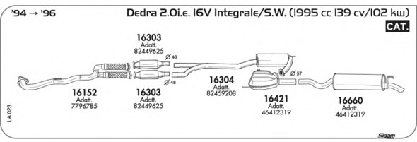 SIGAM LA023 Exhaust System